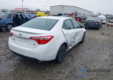 2015 Toyota Corolla S Plus из США, поврежденный, VIN 2T1BURHE4FC426998